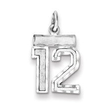 Sterling Silver Small #12 Charm hide-image