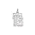 Small #16 Charm in Sterling Silver