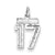 Sterling Silver Small #17 Charm hide-image