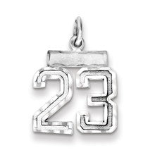 Sterling Silver Small #23 Charm hide-image