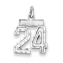 Sterling Silver Small #24 Charm hide-image