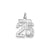 Small #25 Charm in Sterling Silver