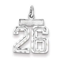 Sterling Silver Small #26 Charm hide-image