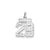 Small #29 Charm in Sterling Silver