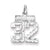 Sterling Silver Small #32 Charm hide-image
