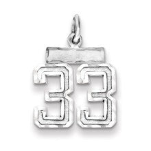 Sterling Silver Small #33 Charm hide-image