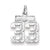 Sterling Silver Small #33 Charm hide-image