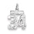 Sterling Silver Small #34 Charm hide-image