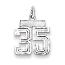 Sterling Silver Small #35 Charm hide-image