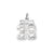 Small #38 Charm in Sterling Silver