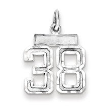 Sterling Silver Small #38 Charm hide-image