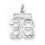 Sterling Silver Small #38 Charm hide-image