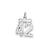 Small #42 Charm in Sterling Silver