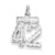 Sterling Silver Small #42 Charm hide-image