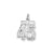 Small #45 Charm in Sterling Silver