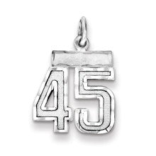 Sterling Silver Small #45 Charm hide-image