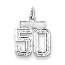 Sterling Silver Small #50 Charm hide-image