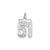 Small #51 Charm in Sterling Silver