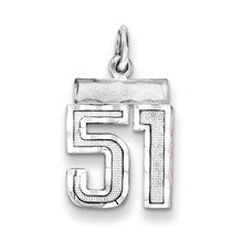 Sterling Silver Small #51 Charm hide-image