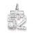 Sterling Silver Small #52 Charm hide-image