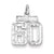 Sterling Silver Small #60 Charm hide-image