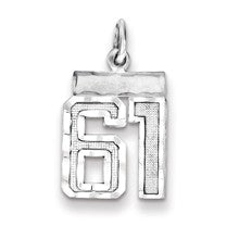 Sterling Silver Small #61 Charm hide-image