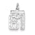 Sterling Silver Small #61 Charm hide-image