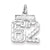 Sterling Silver Small #62 Charm hide-image