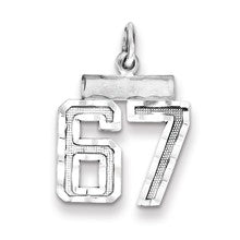 Sterling Silver Small #67 Charm hide-image