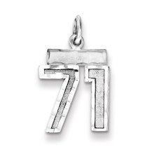 Sterling Silver Small #71 Charm hide-image