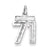 Sterling Silver Small #71 Charm hide-image