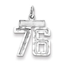 Sterling Silver Small #76 Charm hide-image