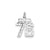 Small #76 Charm in Sterling Silver