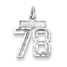 Sterling Silver Small #78 Charm hide-image