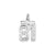 Small #81 Charm in Sterling Silver
