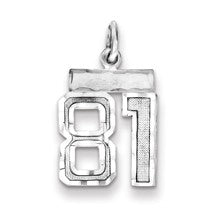 Sterling Silver Small #81 Charm hide-image