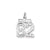 Small #82 Charm in Sterling Silver