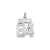 Small #84 Charm in Sterling Silver