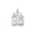 Small #85 Charm in Sterling Silver