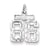 Sterling Silver Small #86 Charm hide-image