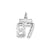 Small #87 Charm in Sterling Silver