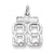 Sterling Silver Small #88 Charm hide-image