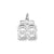 Small #88 Charm in Sterling Silver