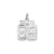 Small #89 Charm in Sterling Silver
