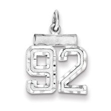 Sterling Silver Small #92 Charm hide-image