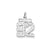 Small #92 Charm in Sterling Silver