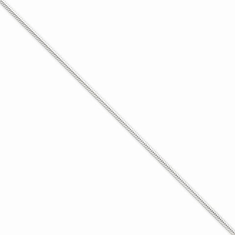 Sterling Silver Round Snake Chain Bracelet