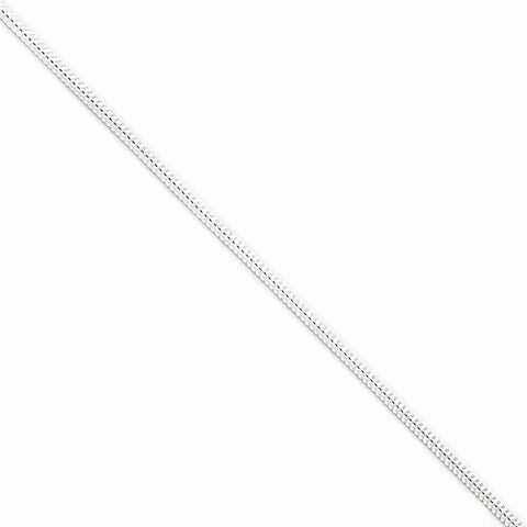 Sterling Silver Round Snake Chain Bracelet