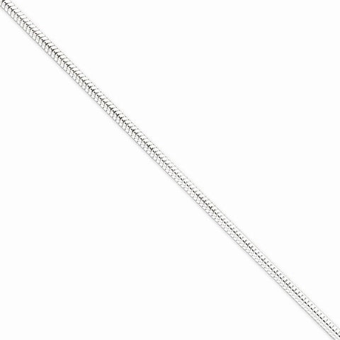 Sterling Silver Round Snake Chain Bracelet