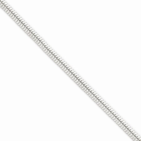 Sterling Silver Round Snake Chain Bracelet